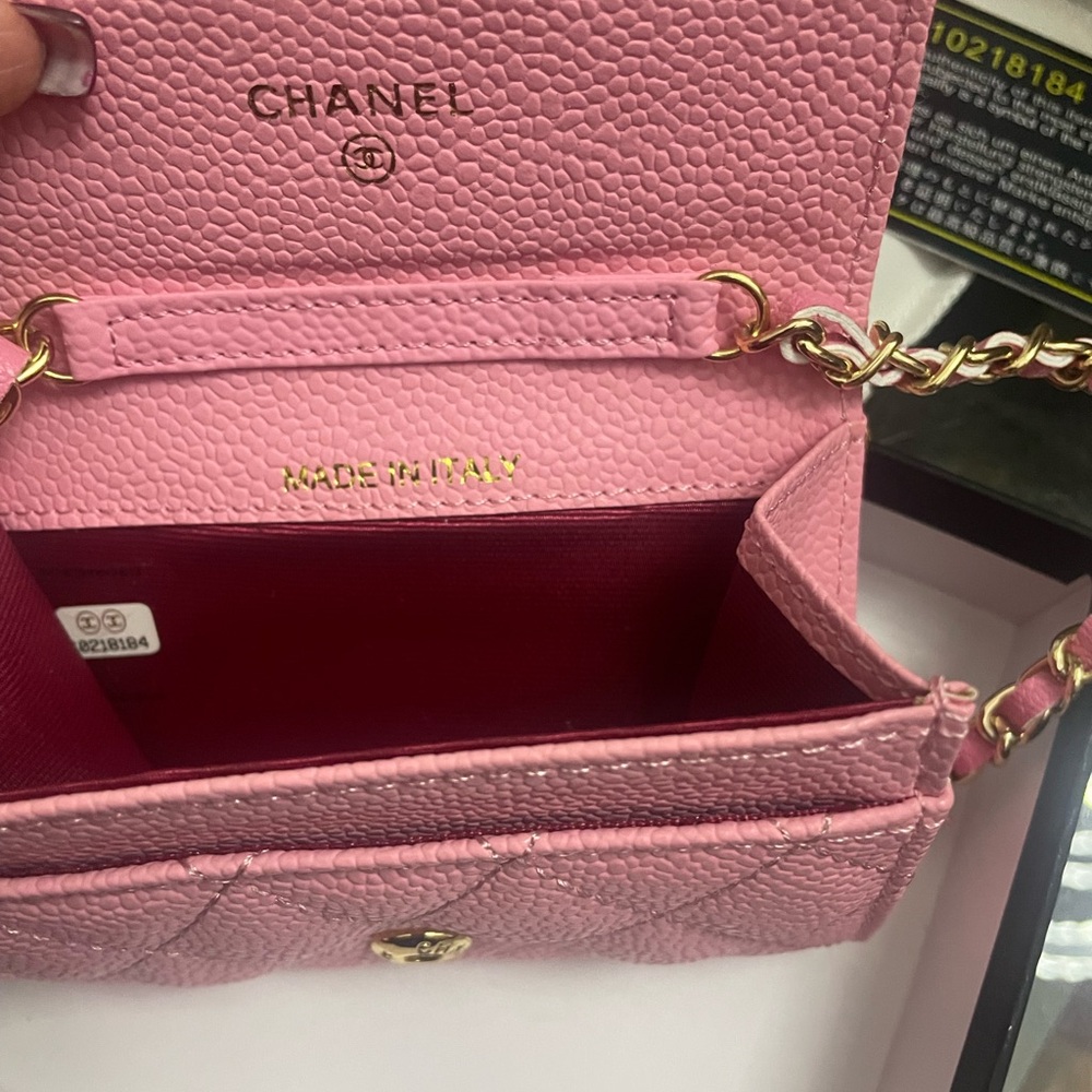 💕💝😍Chanel light Pink Quilted Mini Bag Wallet on chain - Picture 14 of 15